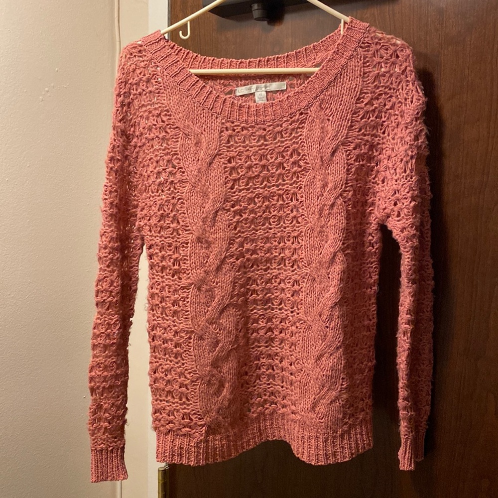 LC Lauren Conrad Pink Knit Sweater Size XS